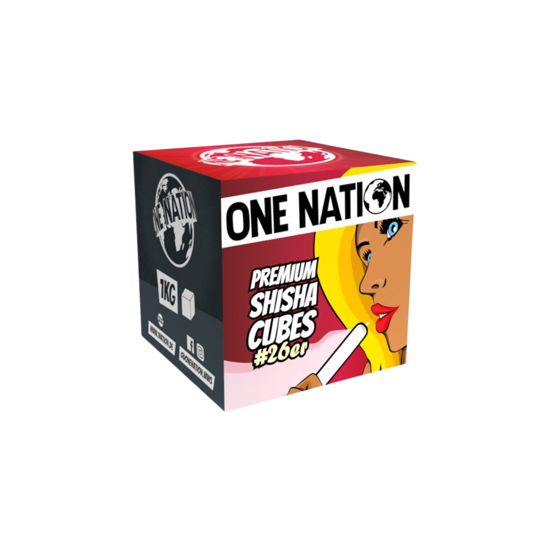 One Nation Premium Shisha Cubes #26er Shishakohle 1Kg