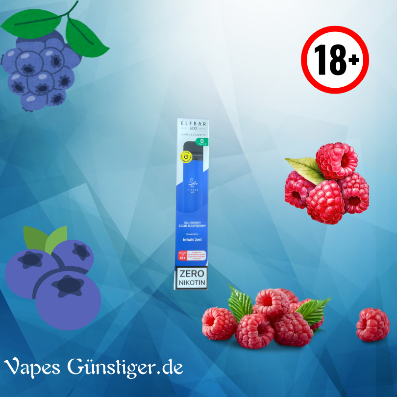 Elfbar 600 Blueberry Sour Raspberry ohne Nikotin