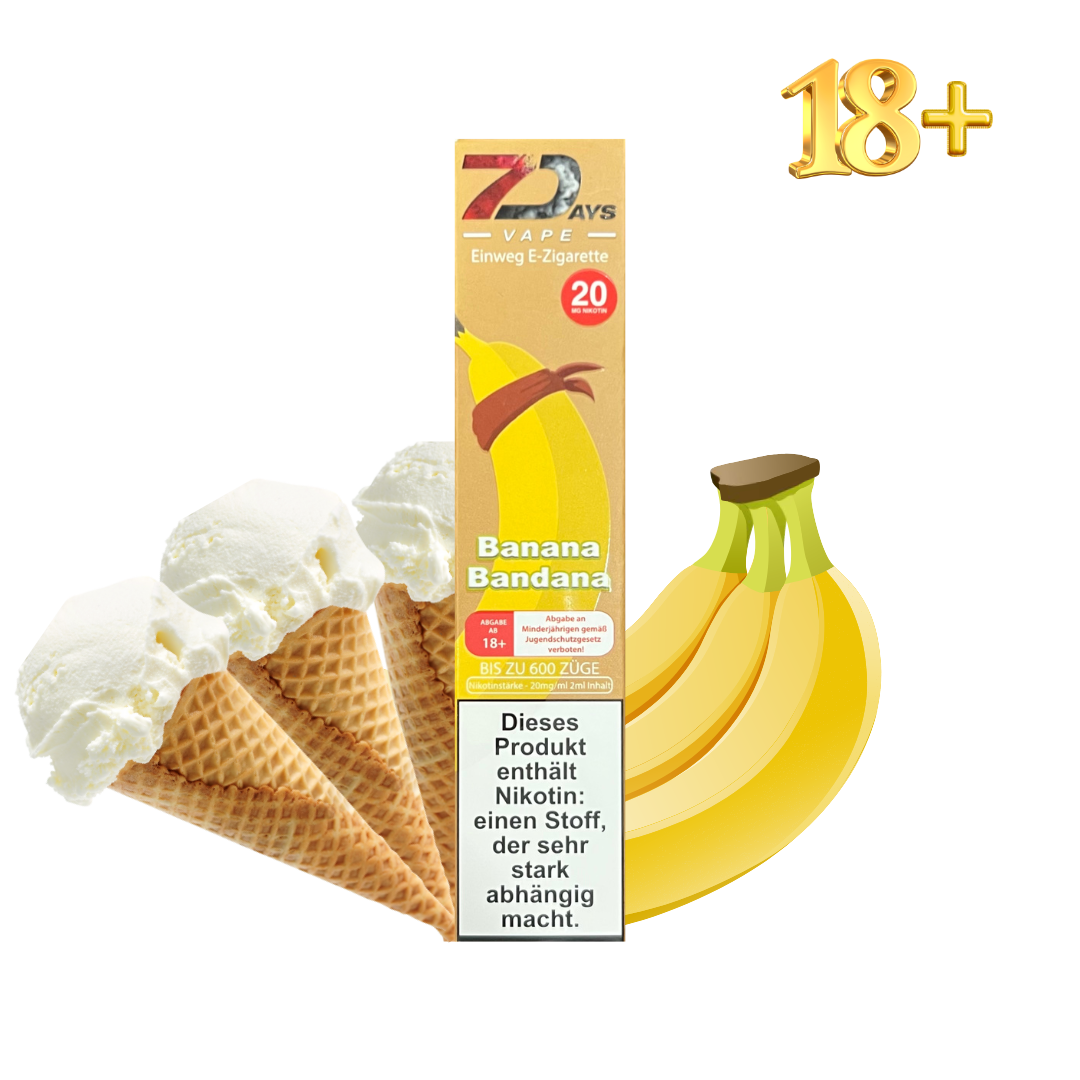 7Days Banana Bandana Einweg E-Zigarette mit Nikotin