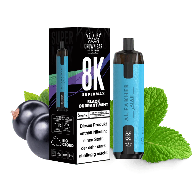 Al Fakher 8K Vape Blackcurrant Mint
