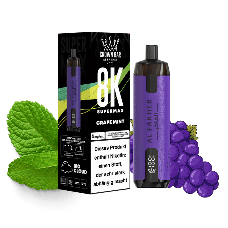 Al Fakher 8K Vape Grape Mint
