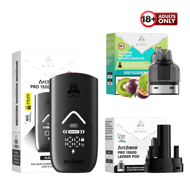 Arcbear Pro 15000 Vape Starter Kit Kiwi Passionfruit Guava
