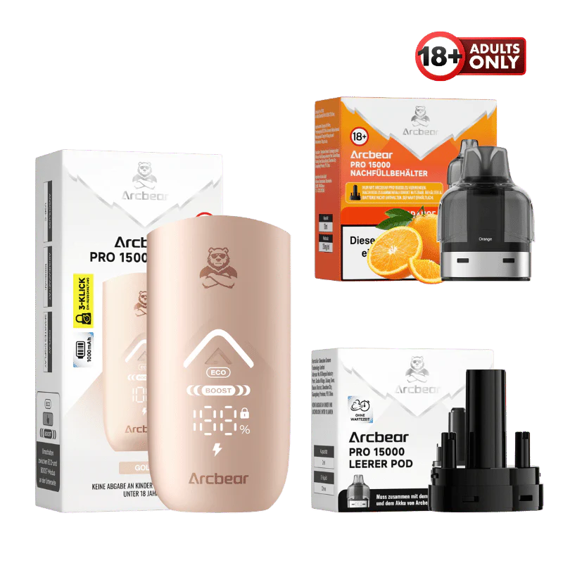 Arcbear Pro 15000 Vape Starter Kit Orange