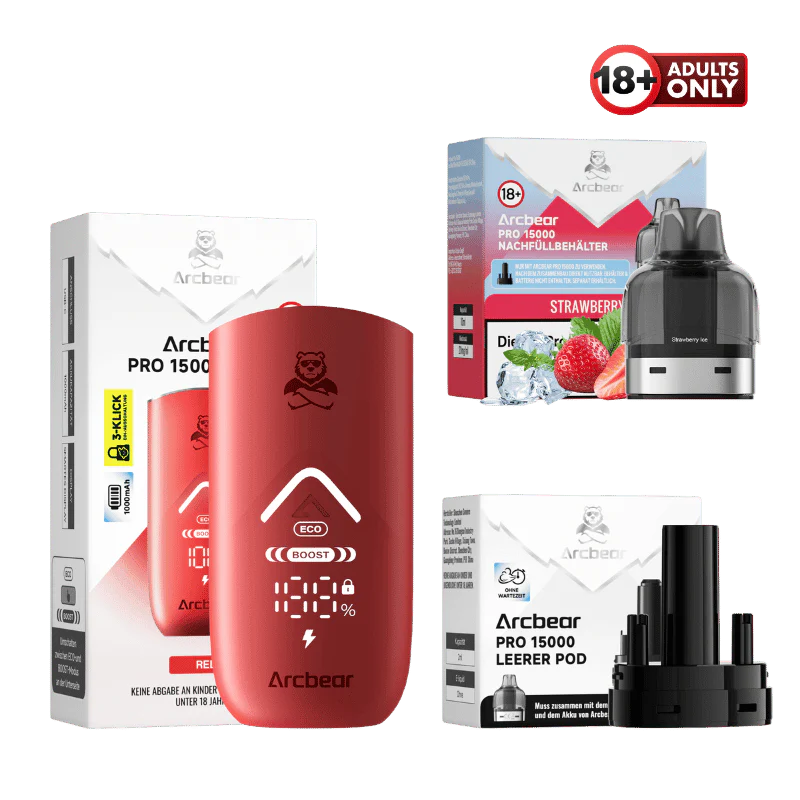 Arcbear Pro 15000 Vape Starter Kit Strawberry Ice