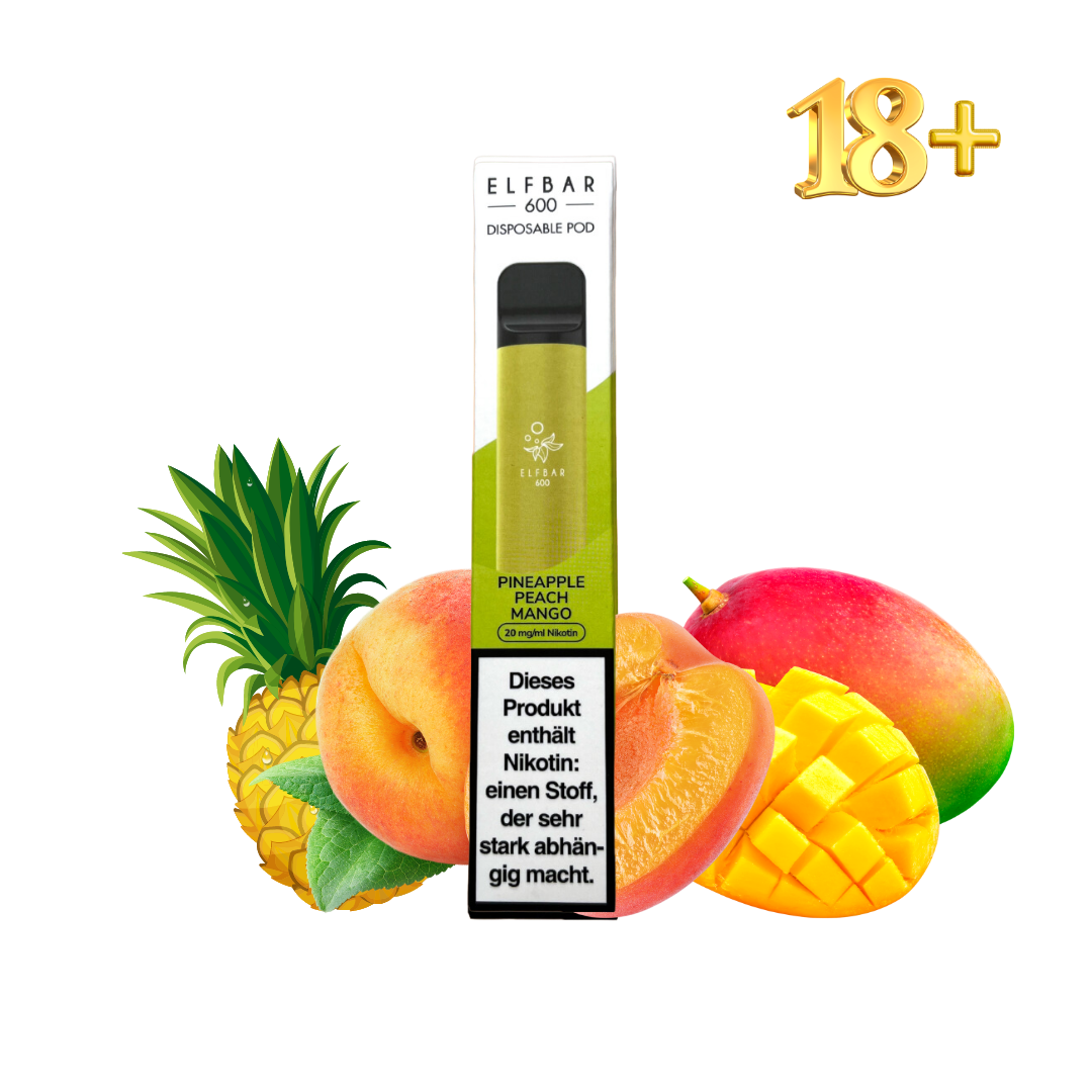 Elfbar 600 Pineapple Peach Mango Einweg E-Zigarette mit Nikotin