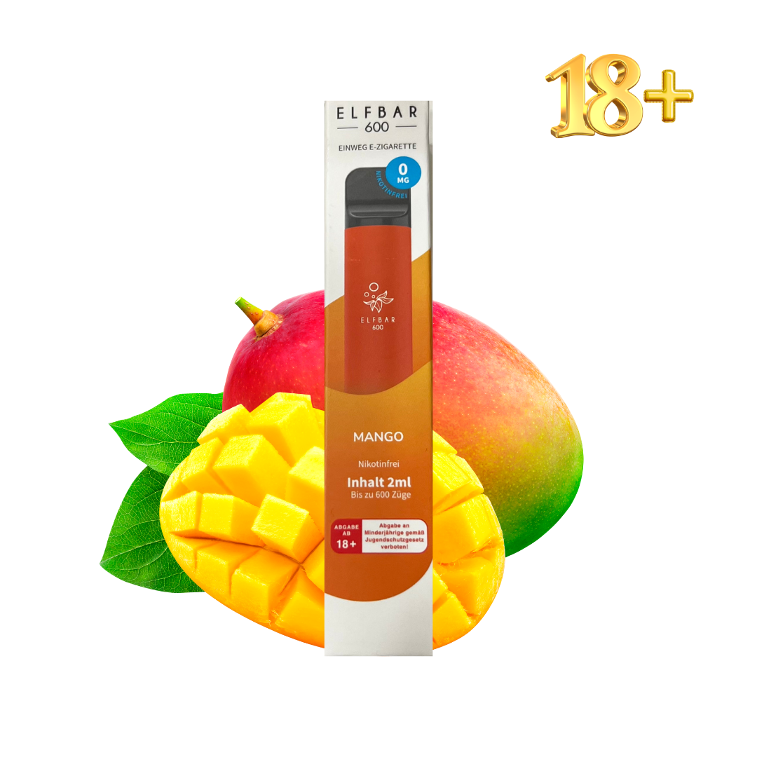Elfbar 600 Mango Einweg E-Zigarette ohne Nikotin