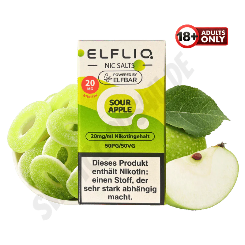 Elfliq Liquid by Elfbar Sour Apple 20Mg