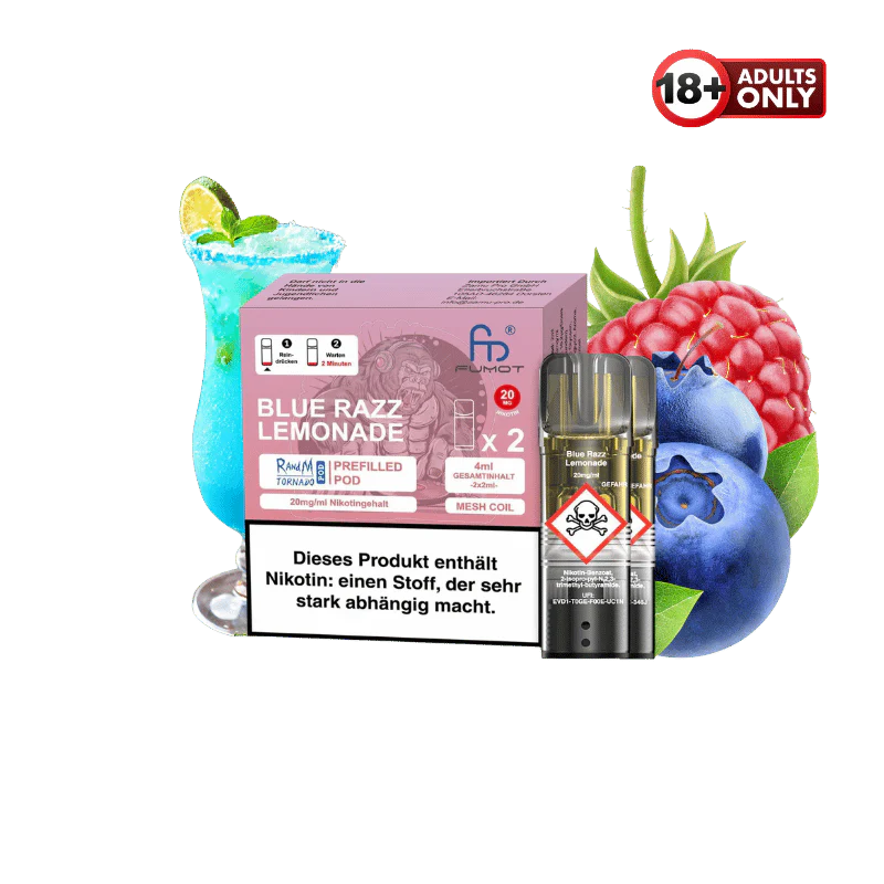 RandM Tornado Pods Blue Razz Lemonade by Fumot