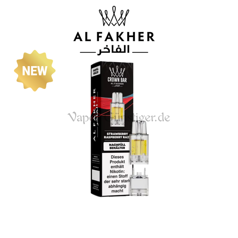 Al Fakher Crown Bar Strawberry Raspberry Raazz 12k Pro Max Pod
