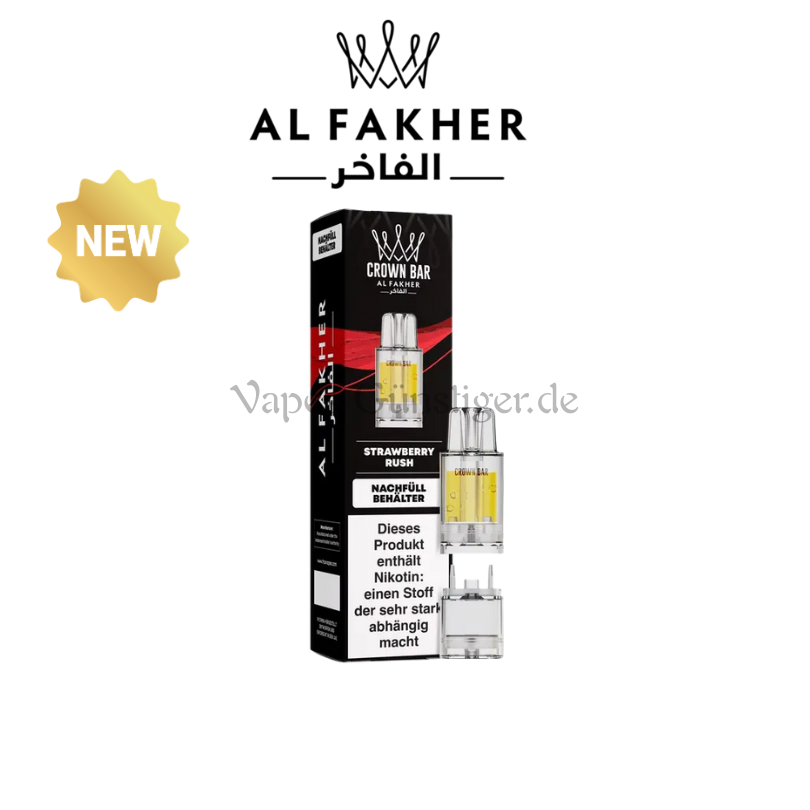Al Fakher Crown Bar Strawberry Rush 12k Pro Max Pod