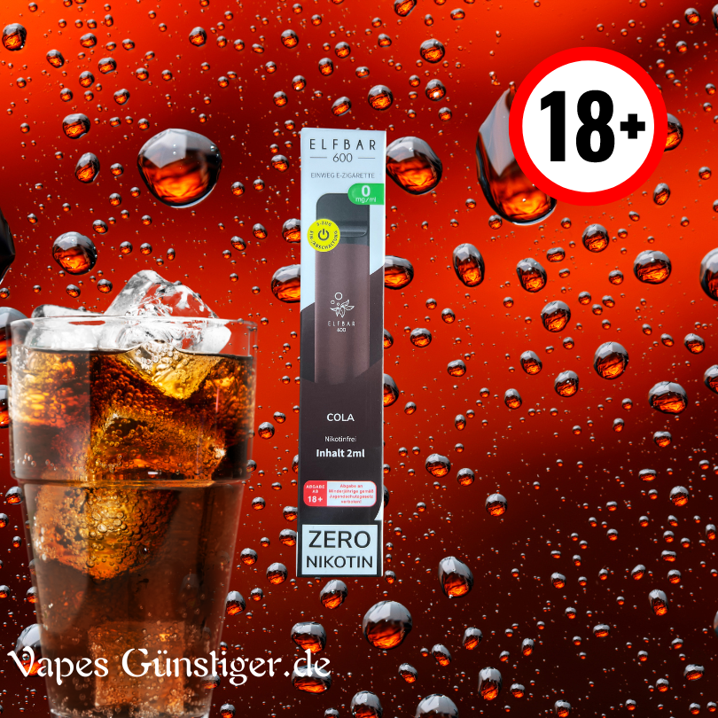 Elfbar 600 Cola Einweg E-Zigarette ohne Nikotin