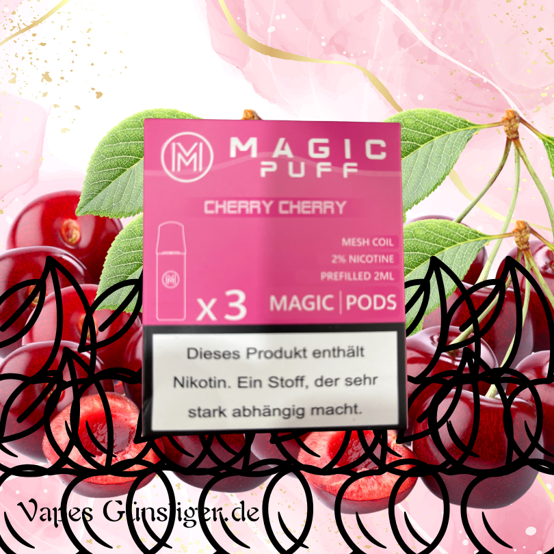 3 mal Magic Puff Pods Cherry Cherry